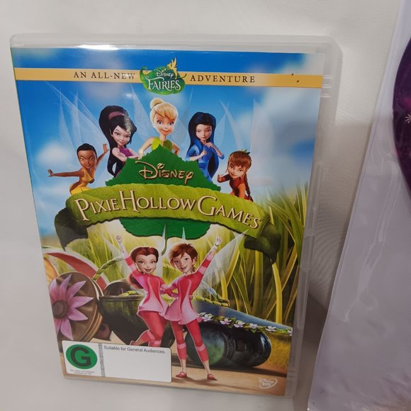 Disney Fairies Tinkerbell and Friends Bundle 2 Paddle Balls - 1 DVD - 2 Spin'em - Picture 6 of 14